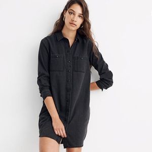 Madewell Black Denim Shirtdress